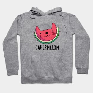 Cat-ermelon Cute Cat Watermelon Pun Hoodie